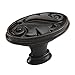 Cosmas® 4297ORB Oil Rubbed Bronze Floral Cabinet Hardware Oval Oblong Knob