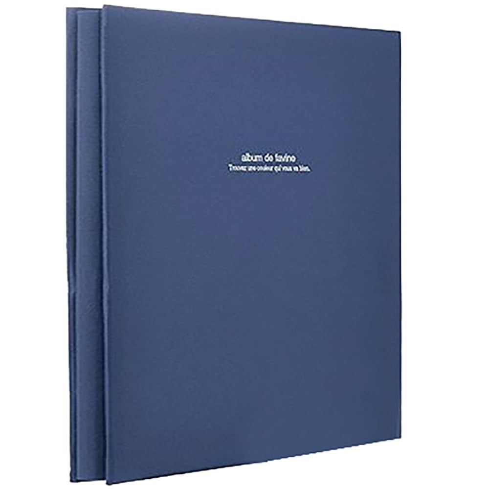 ナカバヤシ フエルアルバム ドゥファビネ Lサイズ ダークブルー 黒台紙 20枚の商品画像