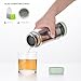 Tea Infuser Bottle Tumbler Travel Mug ROMAUNT Twist Valve System Design Control Tea Concentration 14oz / 390 Ml Double Wall Tritan Bpa Free Body Compatible With Coffee Bag Grey Color
