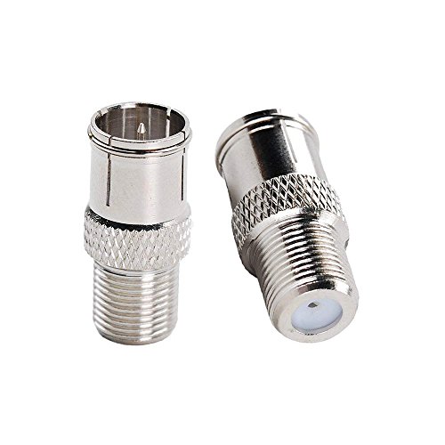 F Jack to F Quick Push On Plug for RVers Satellite Dish Cable TV Internet RV Trailer Coax Cable - 4 pcs F Type Male to Female Coax connectors Adapter ...