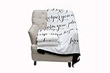 Luxuriously Soft Scripture Throw Blanket | Jeremiah 29:11 | 50x60 inches (Brown)