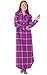 PajamaGram Women's Raspberry Plaid Flannel Nightgown