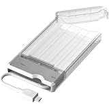 ineo 2.5" USB 3.1 Gen 2 Type C (10Gbps) Tool-Free External Hard Drive Enclosure for 2.5 inch 9.5mm &amp; 7mm SATA HDD SSD [C2573c]