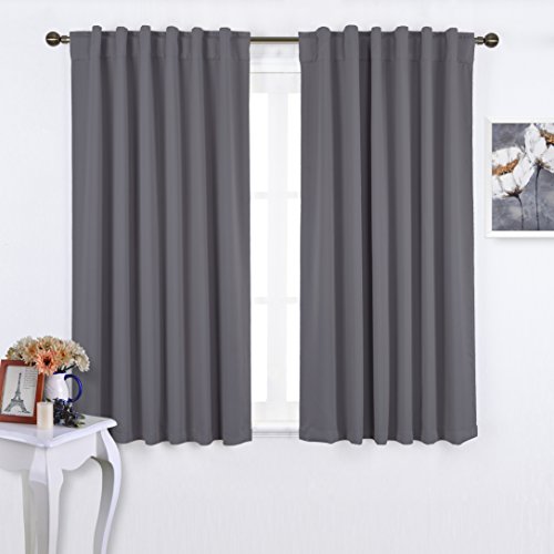 Nicetown Back Tab / Rod Pocket Blackout Curtains Window Panel Drapes