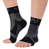 Mava Sports Ankle Brace Support Sleeve - Plantar Fasciitis Compression Socks, Relieve Achilles Tendonitis, Joint Pain, Sprained Ankle, Swelling - Faster Injury Recovery -for Walking, Running & Sport