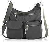 Suvelle Lightweight Carryall Travel RFID Blocking Protection Crossbody Bag Multi Pocket Shoulder Handbag BA10