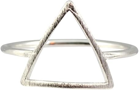 AppleLatte Triangle Ring, Silver Plated Approx Size 6