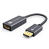 DisplayPort to HDMI(DP to HDMI) Adapter [Heavy Duty, Nylon Braided, Gold-Plated] iVanky Display Port to HDMI Adapter/DP to HDMI Adapter for HP, ThinkPad, AMD, NVIDIA, Desktop and More - Male to Female
