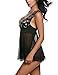 Avidlove Lace Babydoll Lingerie Mesh Chemises Sexy Outfits Nightwear and G-string Black XL