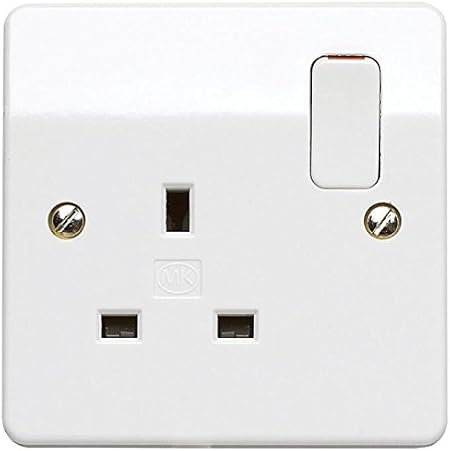 Mk Electric 13a 1 Gang Double Pole Switched Plug Socket