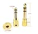 Devinal Professional 6.35mm 1/4 inch Plug to 3.5mm 1/8 inch Jack Gold Plated TRS AUX Stereo Audio Headphone Jack Adapter Converter Connector(5 Pack)