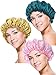 Blulu 3 Pieces Sleep Cap Satin Bonnet Night Sleeping Soft Hair Turbans for Women and Girls(Gold, Pink, Peacock Blue)
