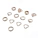 Boho Vintage Knuckle Gold Rings Set, Joint Punk Nail Ring Set for Women Girls