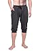 HDE Mens 3/4 Workout Joggers Yoga Capri Pants with Pockets for Running Training (Charcoal, Large)thumb 2