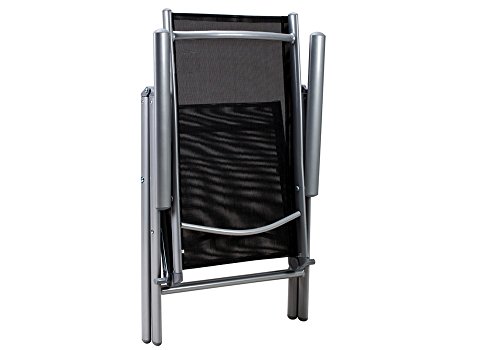 Casaria® Gartenmöbel Set 8 Stühle mit Tisch 190x90cm Aluminium Sicherheitsglas Wetterfest Klappbar Modern Terrasse Balkon Möbel Sitzgruppe Garnitur Bern – Bild 7