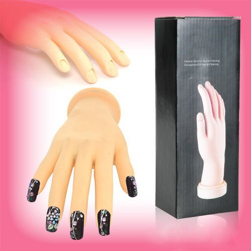 Nail Art Plastic Training Model Tool Soft Movable Practice Hand Model
