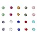Stainless Steel Magnetic Clip On 5mm Stud Earrings Unisex Colored Crystal 10 Pair Set, By Regetta Jewelry