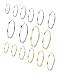 Shinity 16pcs Stainless Steel Rings Statement Knuckle Midi Stackable Thin Band for Women Girl 1MM Flat Style