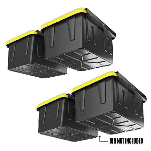 Koova Overhead Bin Rack for Four Bins Overhead Garage Storage Rack to