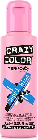 Crazy Color Capri Blue 4 x 100ml Semi-Permanent Hair Dye Vegan