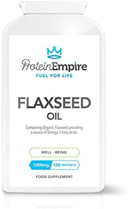 Organic Flaxseed Oil 1000mg - 4 Month Supply - 120 Softgels - UK Manufactured
