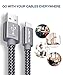 USB Type C Cable 3A Fast Charging, JSAUX USB C Cable[2-Pack 6.6Ft] USB-A to USB-C Charge Nylon Braided Cord Compatible with Samsung Galaxy S20 S10 S9 S8,Note 10 9 8, LG,USB C Charger and More-Grey