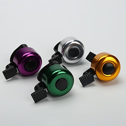 Chige Mini Bicycle Bell and Horns for adults Vintage Round Handlebar Mount with Aluminum Alloy Cover Safety Warning Bike Bells (Green) - Thumbnail 2