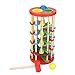 Garosa Pounding Toy Educational Knocking Ball Off Ladder Wooden Toys with Hammer Bright Color Early Education Toys for Toddlers Preschool Kids Children