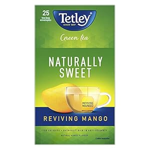 Tetley Green Tea Reviving Mango Bag, 32 g