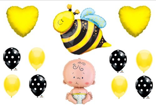 What Will It BEE Baby Shower Gender Reveal Party Balloons Decorations Supplies