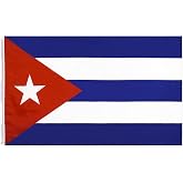 ANJOR Cuba Flag 3x5 Foot Cuban National Flags with Brass Grommets 3 X 5 Ft