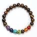 MILAKOO 7 Pcs Chakra Crystal Stone Bracelet Yoga Meditation Relax Anxiety Wristband for Women Men Gift