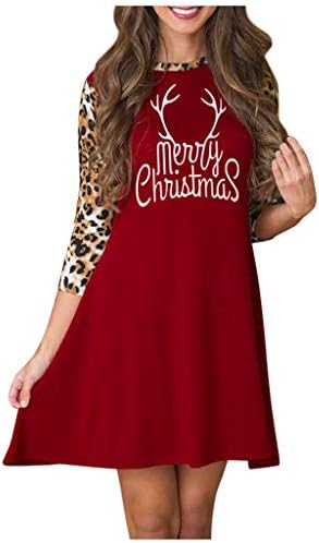 ゆったり 車 バイク 部屋着 袖あり パジャマ 赤 Liqiuxiang パーティーワンピース 家電 カメラ ドレス 正規品送料無料 B0dxqn49 ヒョウ柄 英文字 激安超特価 100 品質保証 赤 プリント ルームワンピース 膝丈 新作製品 世界最高品質人気 クリスマス 英語 ルーム