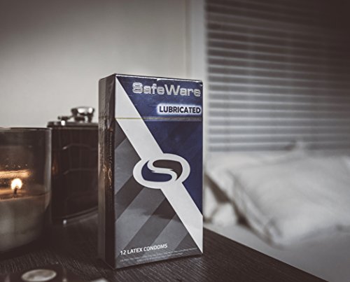 SafeWare Lubricated Condoms 12 Pack | Durable, Flexible, Silky Smooth, Comfy & Electronically Tested Latex Condoms | Enjoy Intense Intercourse, Protect Yourself & Achieve Contraception