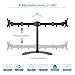 Dual Monitor Stand, Alloyseed Heavy Duty Fully Height Adjustable Free Standing LCD Display Desk Mount Fits Two 13 to 27 Inch LCD Screens up to 25 lbs (Dual Arm)