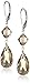 Amazon Essentials Sterling Silver and Swarovski Elements Drop Earrings, (previously Amazon Collection)