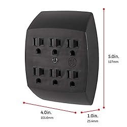 GE 6-Outlet Extender Wall Tap, Grounded