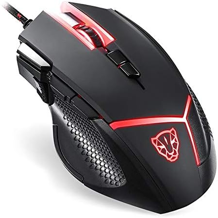 Wired Mice MOTOSPEED V18 Gaming Wired Mouse Supporting 4000DPI 8-Grade DPI High Precision Optical 9 Keys LED Breathing Lamp with 1.8m Cable Computers & Accessories