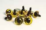 Sassy Bears 7.5mm Translucent Yellow Cat Reptile Safety Eyes for Bear, Doll, Puppet, Plush Animal and Craft - 10 Pairs