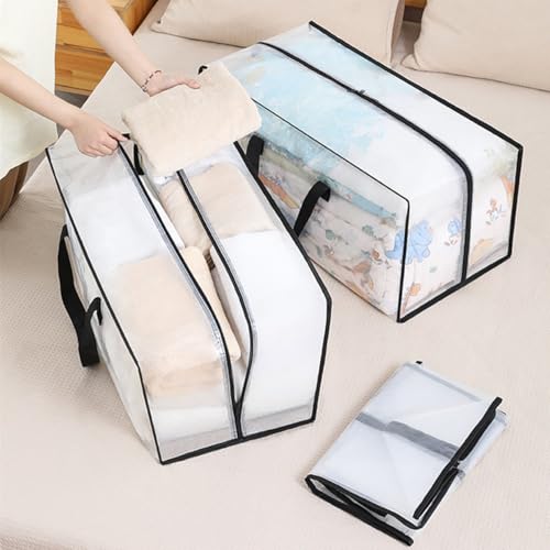 Beauenty 5 Pack Extra Large Clear Moving Bags,Heavy Duty Storage Bags With Zipper For College Dorm Room Essentials,Alternative To Moving Boxes,Can Store Clothes,Shoes,Toys,And Decorations Etc