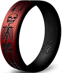 Knot Theory Skeleton Silicone Ring for Men and
