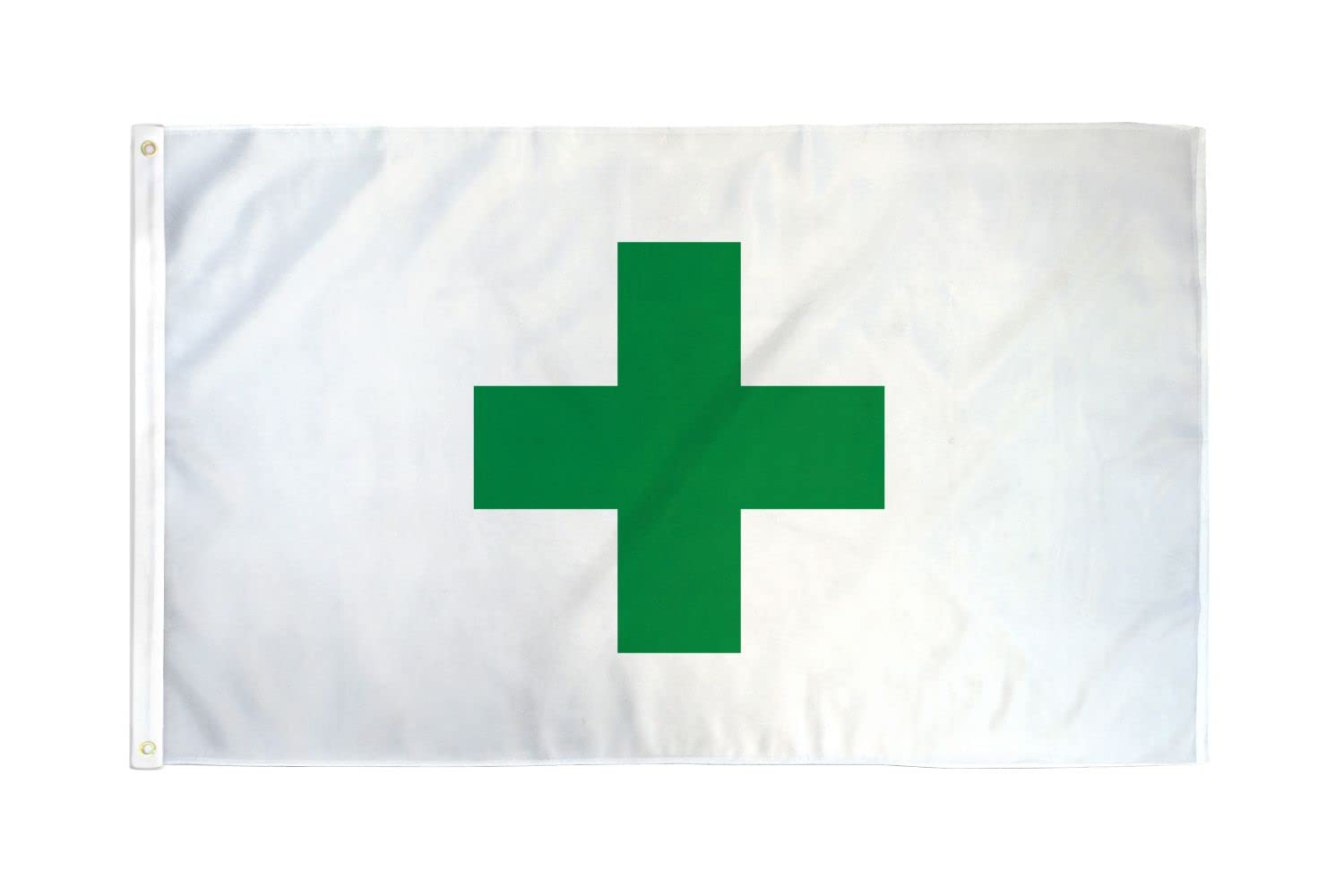 AZ FLAG - Green Cross International Flag - 3x5 Ft - 100D Polyester Environmental Organisation Banner with Two Metal Grommets - Fade Resistant - Vivid Colors - 3' x 5' Feet - 150x90 Cm