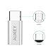 AUKEY USB-C Adapter Type-C to Micro USB Adapter Aluminum (2 Pack) for MacBook Pro, Nexus 6P 5X, Google Pixel, LG G5 and More