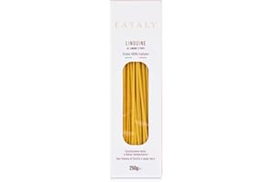 Eataly Italian Linguine with Lemon & Pepper Pasta Noodles - 250g (8.8 oz.) Box -Authentic Durum Semolina Wheat - Made in Italy- Dried Pasta for Gourmet Dining, 1 Pack