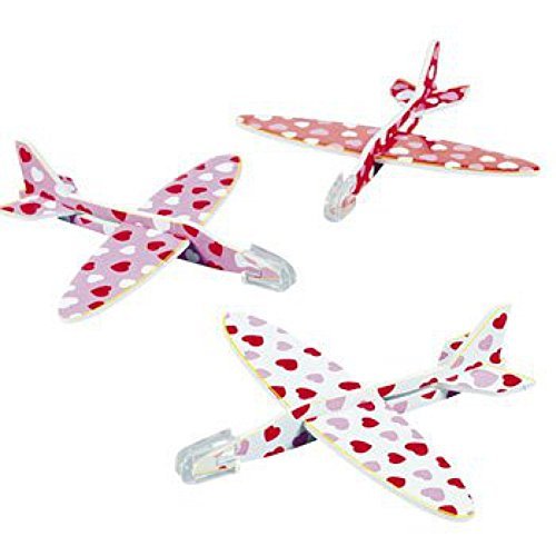 Mini Heart Print Gliders - Valentine's Day FAVORS - 48 PC