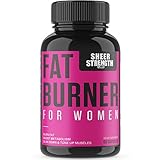Sheer Fat Burner for Women - Fat Burning Thermogenic Supplement, Metabolism Booster, and Appetite Suppressant Designed for Women, New from Sheer Strength Labs, 60 Weight Loss Pills