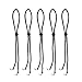 Bluecell Pack of 5 Black Color Unisex Sunglasses Eyeglasses Adjustable Rope Eyewear Retainer (Black)