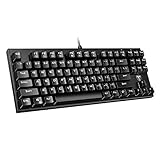 VicTsing Mechanical Gaming Keyboard, Wired Gaming keyboard with Blue Switch, 87 Keys Keyboard for Desktop Computer Attached Key Puller-Black