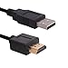USB to HDMI Cable, Yeworth 1.8m USB 2.0 Male to HDMI Male Golden Plated Charger Cable Splitter Adapter