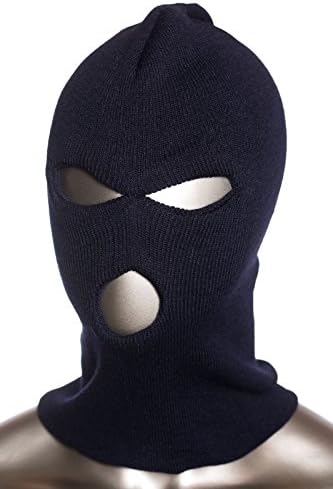 Swiss Wear Snowboard Winter Motorcycle balaclava ski Mask (3 Hole Navy)
